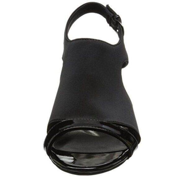 Bandolino Tadaa Fabric Strap Wedge Sandals Black - US 6.5 - Picture 6 of 13